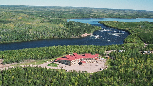 Aerial view of Stony Rapids